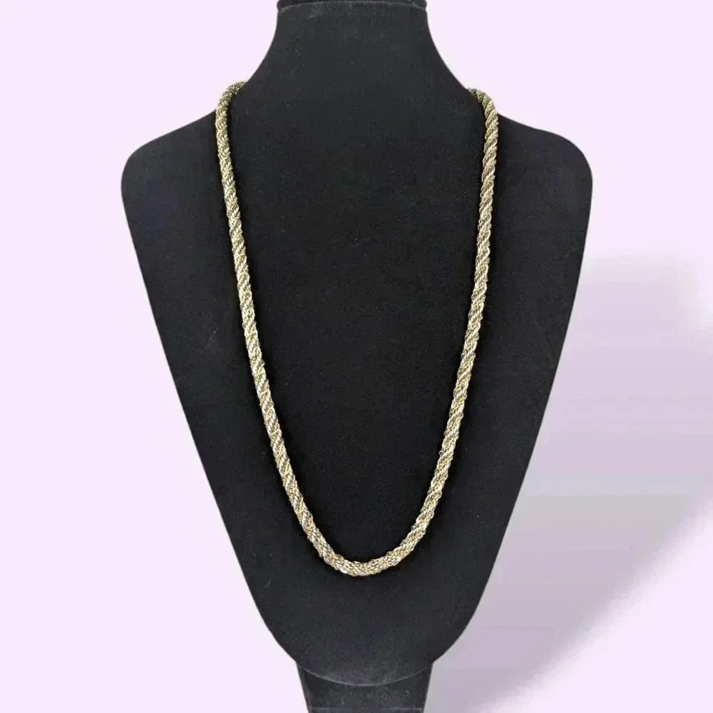 Gold Rope Chain Necklace - Women's Jewelry